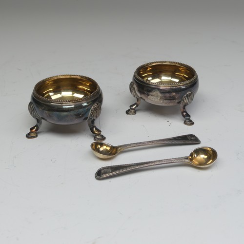 19 - A pair of Victorian silver Open Salts, by George John Richards & Edward Charles Brown, hallmarke... 