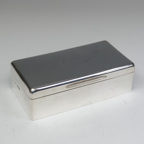 37 - A late Victorian silver Cigarette Box, by Joseph Braham hallmarked London, 1898, of rounded rectangu... 