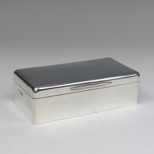 37 - A late Victorian silver Cigarette Box, by Joseph Braham hallmarked London, 1898, of rounded rectangu... 