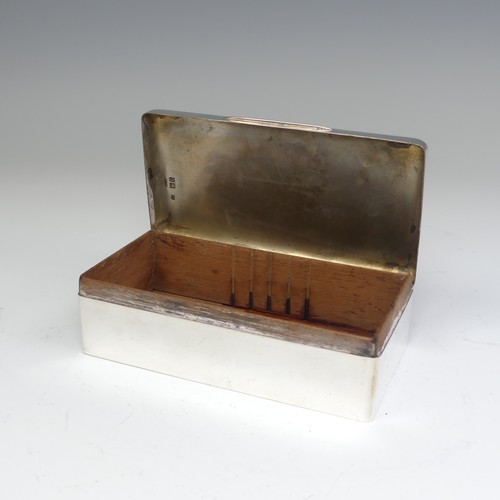 37 - A late Victorian silver Cigarette Box, by Joseph Braham hallmarked London, 1898, of rounded rectangu... 