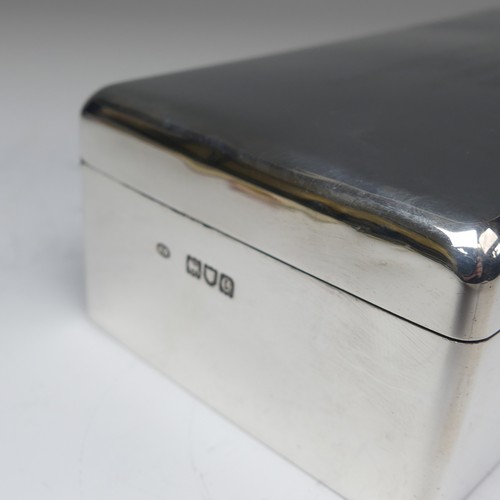 37 - A late Victorian silver Cigarette Box, by Joseph Braham hallmarked London, 1898, of rounded rectangu... 