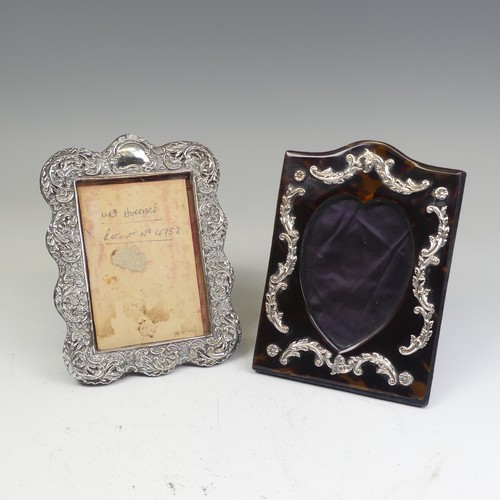 54 - A Victorian silver mounted tortoiseshell Easel Frame, makers mark JB, probably for Jane Brownet... 