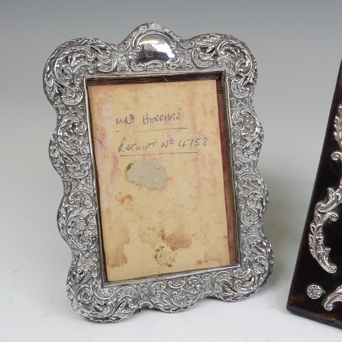 54 - A Victorian silver mounted tortoiseshell Easel Frame, makers mark JB, probably for Jane Brownet... 