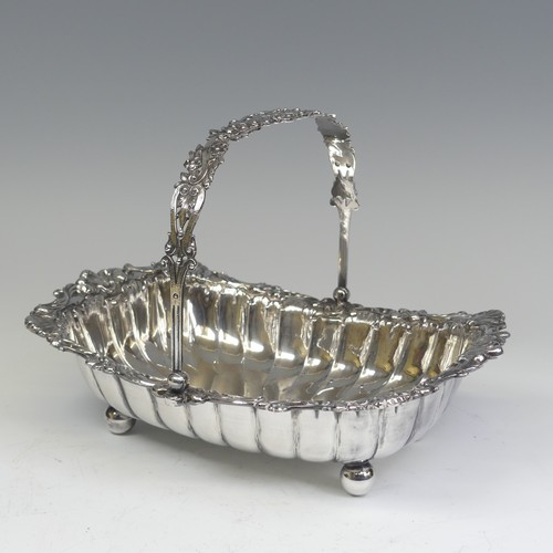 55 - A Victorian silver swing handled Basket, by James Dixon & Sons Ltd, hallmarked Sheffield 18... 