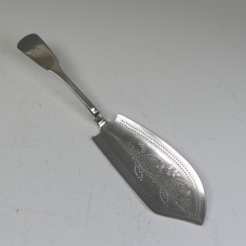 32 - A George III silver Fish Slice, by Thomas Freeth II, hallmarked London 1818, fiddle pattern, the bla... 