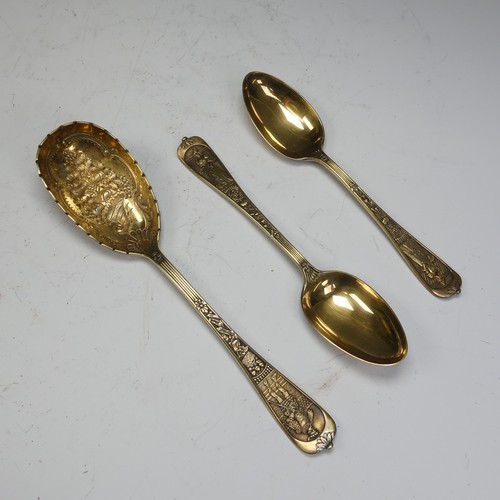 72 - A Victorian silver gilt Table Spoon, by Elkington & Co., hallmarked London, 1888, rd. 10581... 