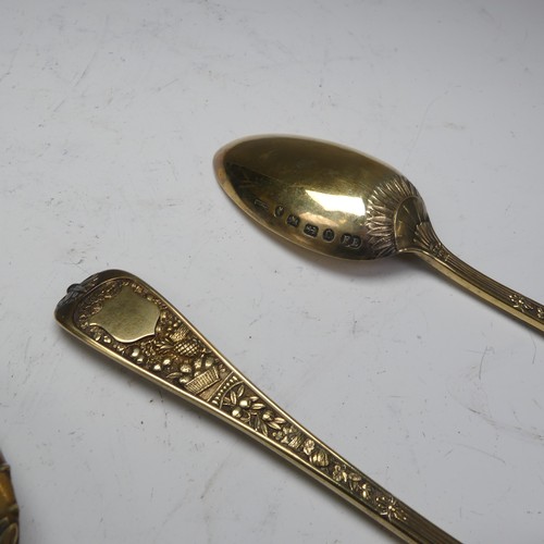 72 - A Victorian silver gilt Table Spoon, by Elkington & Co., hallmarked London, 1888, rd. 10581... 