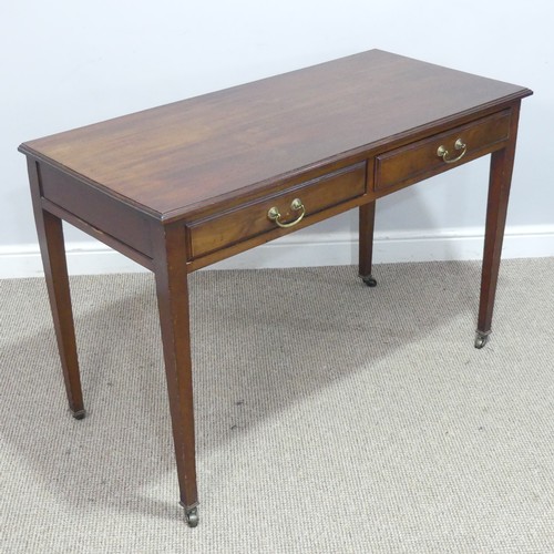 330 - An Edwardian mahogany writing / side Table by Maple & Co, right side drawer stamped 'Maple &... 