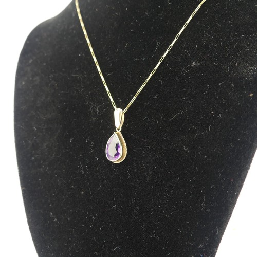 341 - An Edwardian amethyst and seed pearl Pendant, of open foliate form, unmarked, tested as 9ct gold, 4.... 