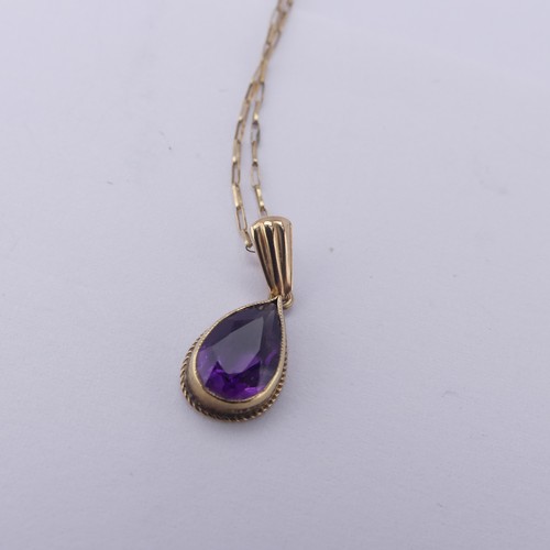 341 - An Edwardian amethyst and seed pearl Pendant, of open foliate form, unmarked, tested as 9ct gold, 4.... 