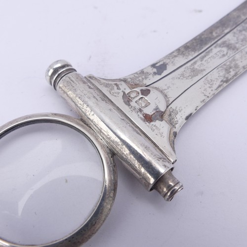 76 - A late Victorian novelty silver Bookmark / Magnifier Combination, by James Samuel Bell & Louis W... 