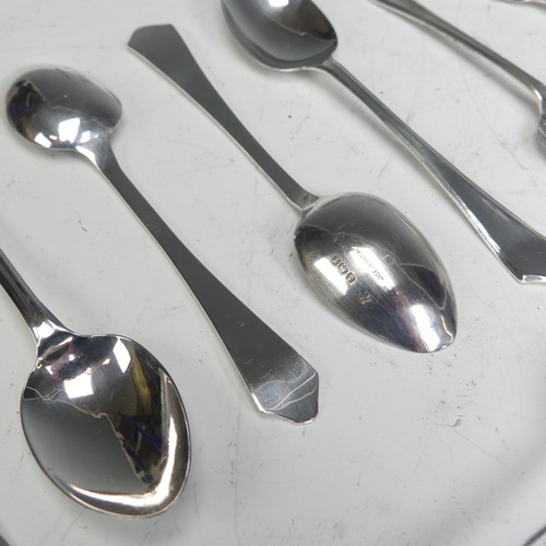 90 - A set of six George VI silver Coffee Spoons, by Barker Brothers Silver Ltd., hallmarked Birmingham 1... 