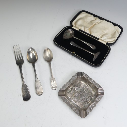 91 - A cased George V silver Christening Spoon and Pusher Set, by Viner's Ltd., hallmarked Sheffield 1932... 