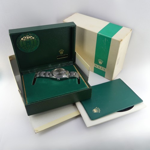 124 - A Rolex stainless steel Oyster precision Air King Wristwatch, silvered dial with baton markers, 34mm... 