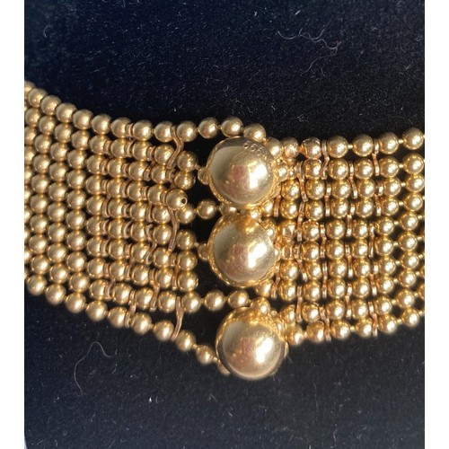 246 - Cartier; A stunning 18ct yellow gold and diamond multi-strand Necklace, from the 'Draperie de décoll... 