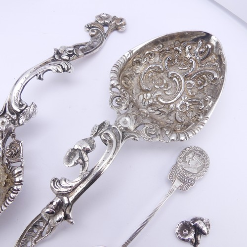 96 - A pair of late Victorian silver Serving Spoons, by William Comyns & Sons, hallmarked London 1900... 