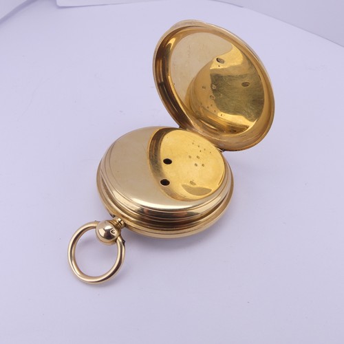 129 - A Victorian 18ct yellow gold open face Pocket Watch, by Barraud & Lunds, with white enamel dial,... 