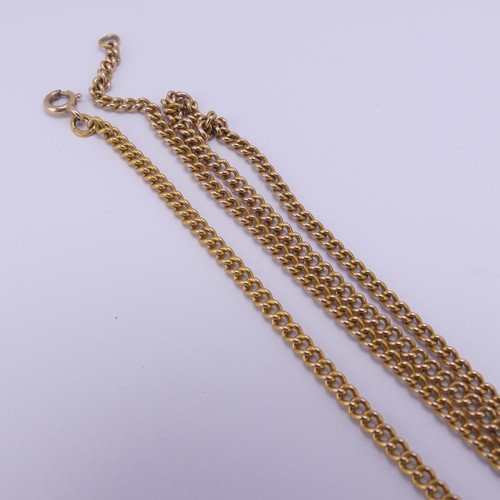 352 - A Russian Soviet era 14ct (583) yellow gold curblink Chain, bolt ring damaged, 72cm long, 18.4g.... 