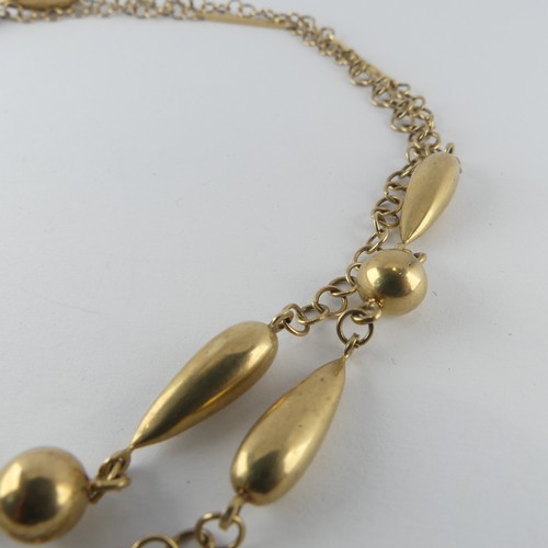 257 - A 9ct yellow gold chain Necklace, London imports marks for 1976, 80cm long, 19.1g.