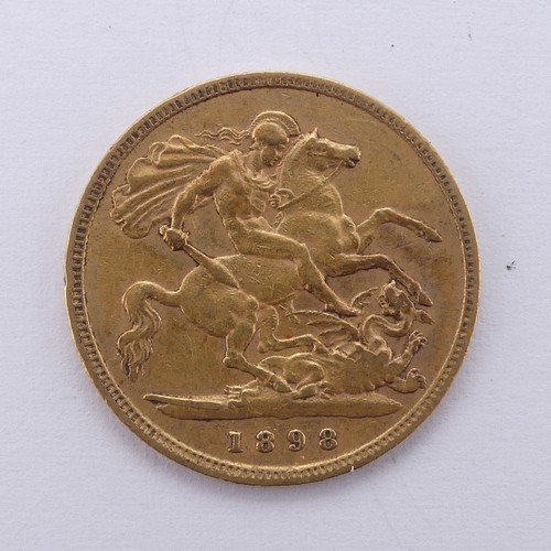 412 - A Victorian gold Half Sovereign, dated 1898.