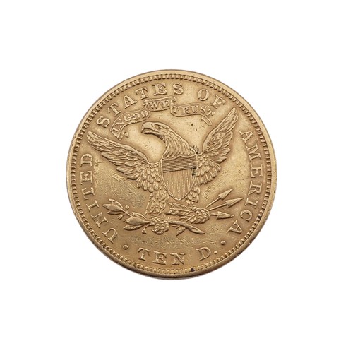 413 - A United States $10 (ten dollar) Gold Coin, dated 1893, with Liberty head.