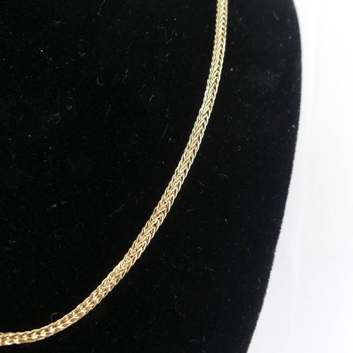 267 - A 14ct yellow gold Chain, with a replacement 9ct gold clasp, 57cm long, total weight 8.7g.... 