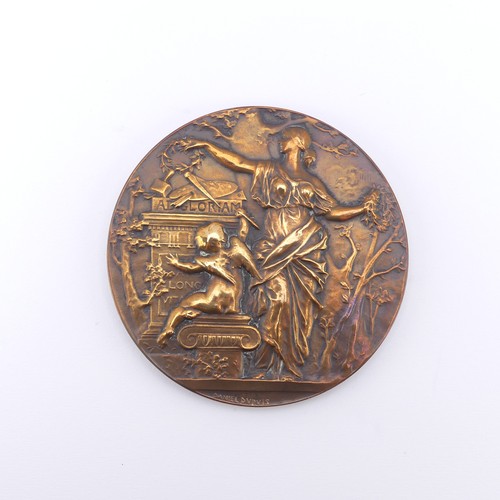 416 - Sir Arthur Stockdale Cope RA; A silver Cope and Nichol School of Painting Medallion, by Frank Bowche... 