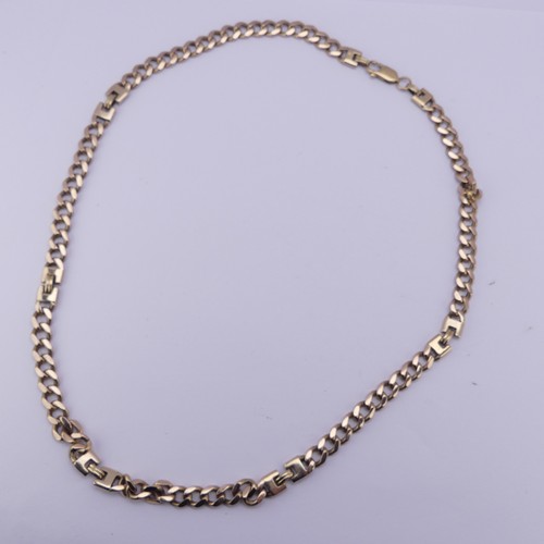 269 - A 9ct yellow gold curb link Necklace, London import marks for 1970, 50cm long, 39.5g.... 