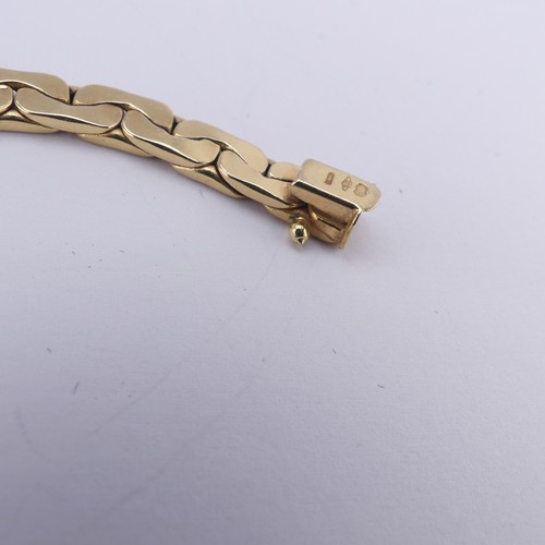 298 - An Italian 9ct yellow gold Bracelet, by Uno-a-Erre, with integral box clasp, 19cm long, 13.7g.... 