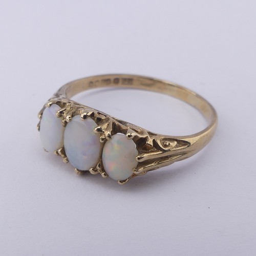 184 - An antique style garnet and opal Ring, mounted in 9ct yellow gold, Size Q½, together with a g... 