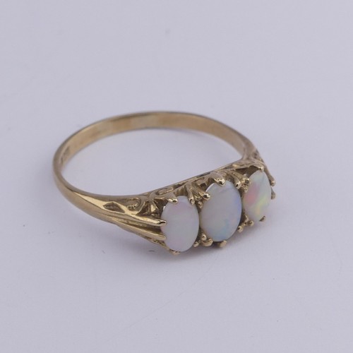 184 - An antique style garnet and opal Ring, mounted in 9ct yellow gold, Size Q½, together with a g... 