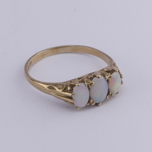 184 - An antique style garnet and opal Ring, mounted in 9ct yellow gold, Size Q½, together with a g... 