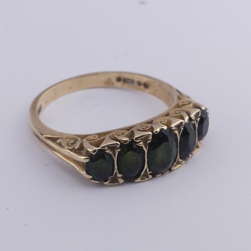 184 - An antique style garnet and opal Ring, mounted in 9ct yellow gold, Size Q½, together with a g... 