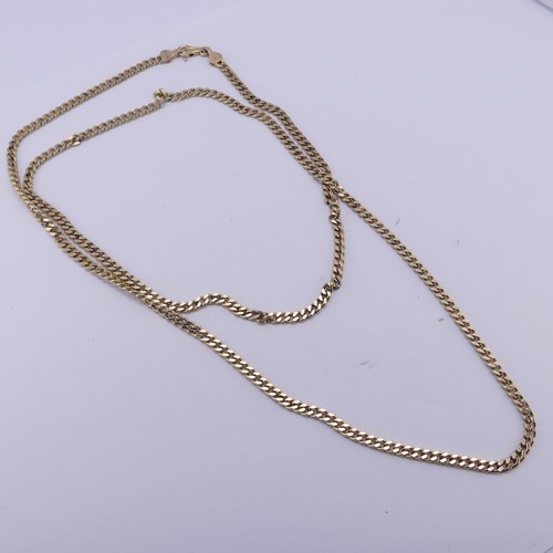 279 - A 9ct yellow gold curb link Chain, 76cm long, approx. total weight 22.8g.