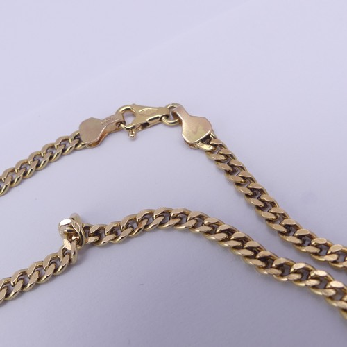 279 - A 9ct yellow gold curb link Chain, 76cm long, approx. total weight 22.8g.