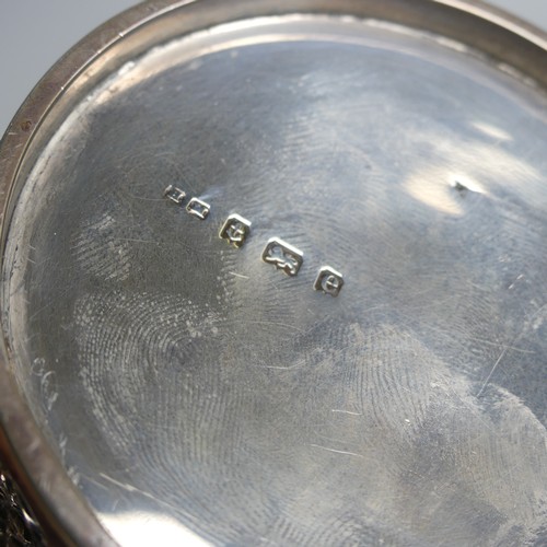 98 - An Edwardian circular silver Pot and Cover, by Henry Matthews, hallmarked Birmingham 1904, with scro... 