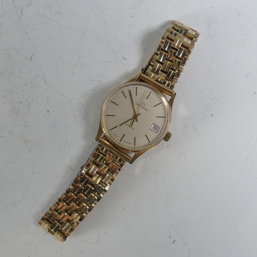 380 - A 9ct yellow gold lady's Baume Wristwatch, with 21-jewels crown wind movement, on a damaged 9ct gold... 