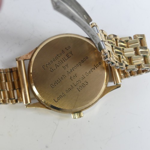 380 - A 9ct yellow gold lady's Baume Wristwatch, with 21-jewels crown wind movement, on a damaged 9ct gold... 