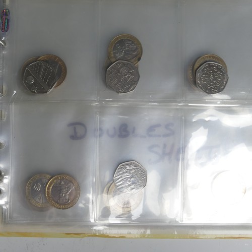 418 - An album of collectable 50p Coins, approx. 78, including 2011 London Olympics football 'Offside Expl... 