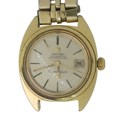 146 - A lady's Omega Constellation Chronometer Wristwatch, 568.001, the silvered dial with gilt baton mark... 