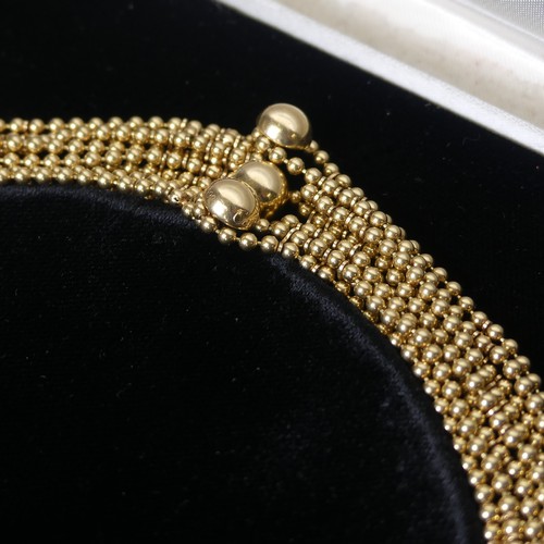 246 - Cartier; A stunning 18ct yellow gold and diamond multi-strand Necklace, from the 'Draperie de décoll... 