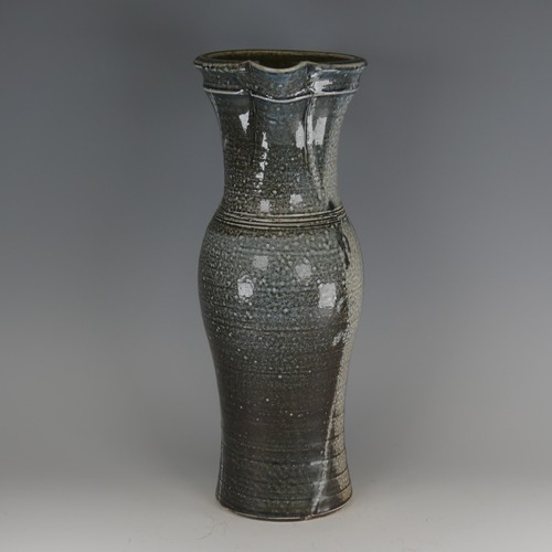 1 - Michael Casson (1925-2003) a studio pottery salt-glazed Jug, of slender baluster form, decorated in ... 