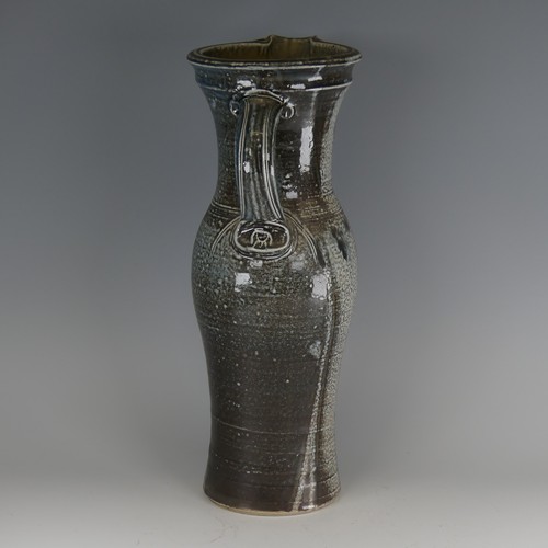 1 - Michael Casson (1925-2003) a studio pottery salt-glazed Jug, of slender baluster form, decorated in ... 