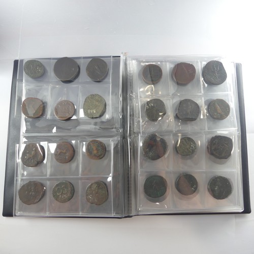 172 - Antiquarian Coins; A collection of seventy bronze and copper Roman era Coins, various emperors, mint... 