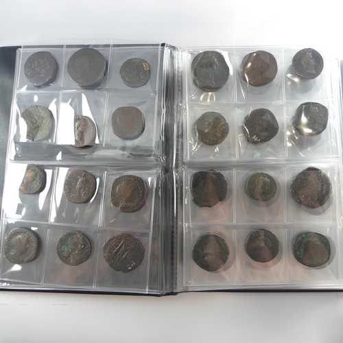 172 - Antiquarian Coins; A collection of seventy bronze and copper Roman era Coins, various emperors, mint... 