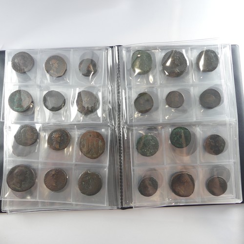 172 - Antiquarian Coins; A collection of seventy bronze and copper Roman era Coins, various emperors, mint... 