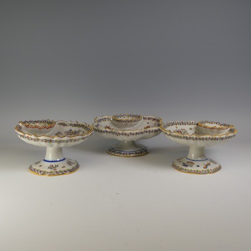 17 - A set of mid 20thC French Faience crested Plates, comprising two different crests on the plates, whi... 