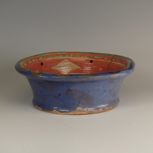 2 - Michael Emmett (b. 1945) a stoneware studio pottery twin-handled Bowl, decorated in colourful splash... 