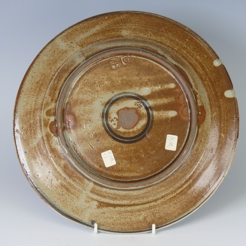 3 - Seth Cardew (1934 - 2016) a Wenford Bridge pottery Plate, depicting central stylised figure of a bir... 