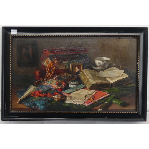 202 - C. M. Wilson (?) (20th century), Still life, oil on board, indistinctly signed, dated 1935, 47cm x 2... 